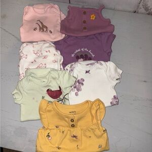 Carter's Kids Bodysuit Set - Pink, Purple, Yellow, Green